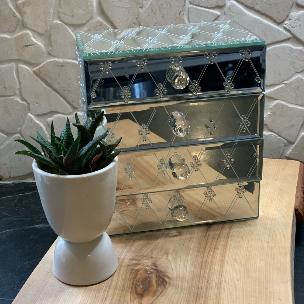 BELLA LUX | 4 Drawer Mirrored Jewellery Box